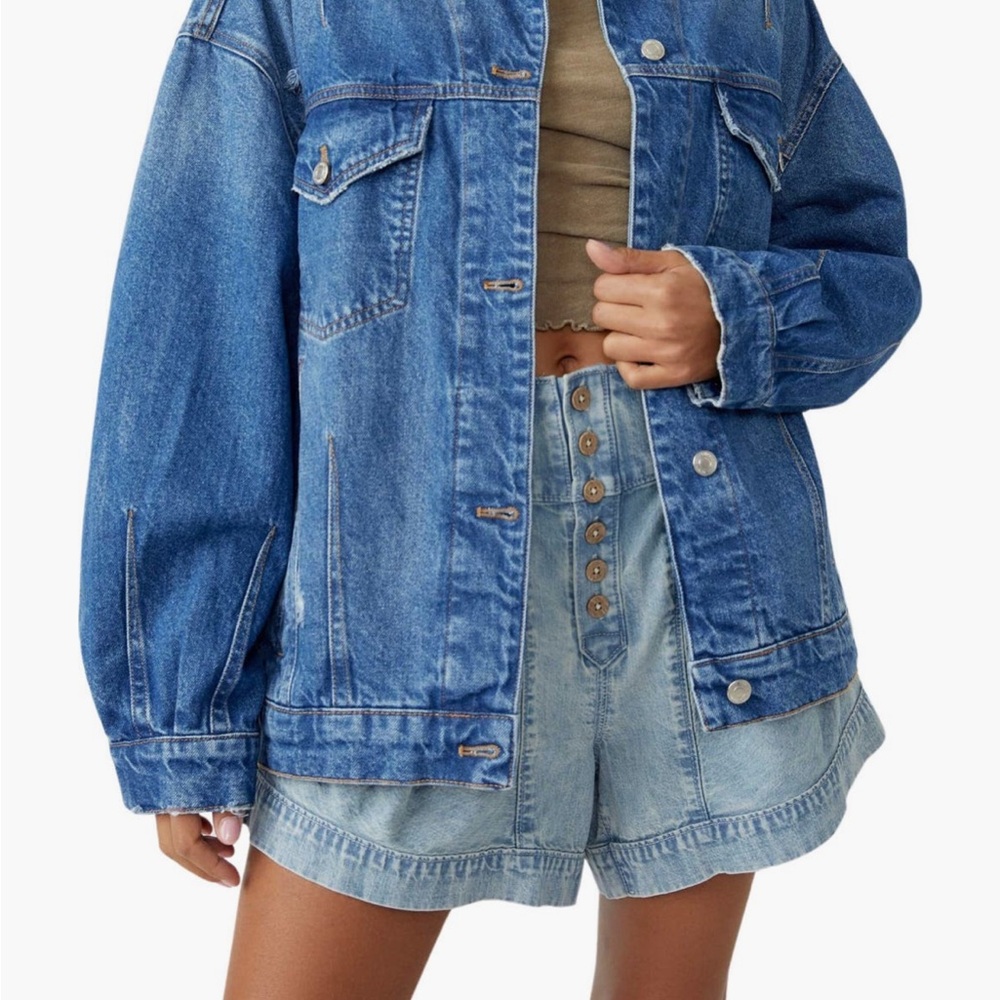 Free people All In distressed denim jacket - Picture 2 of 8
